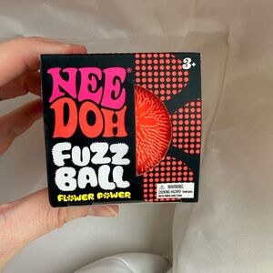 NeeDoh Fuzz Ball Flower Power Sensory Toy — Bright Orange